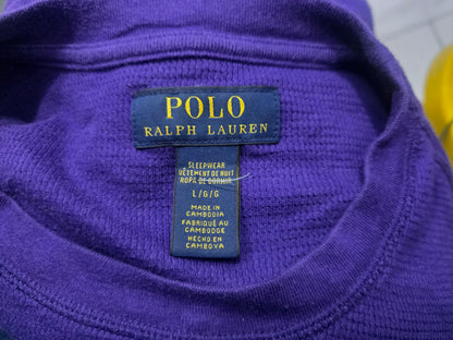 Playera Ralph Lauren Grande L Morado Pony Amarillo (Usado)