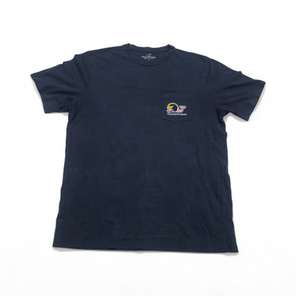 Playera Vineyard Vines Grande L Azul Wolverines (Usado)