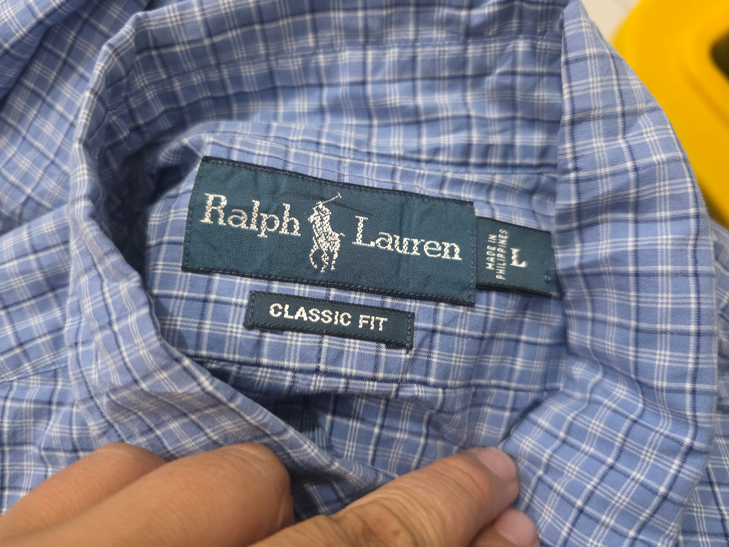 Camisa Classic Fit Ralph Lauren Grande L Azul Cuadros (Usado)