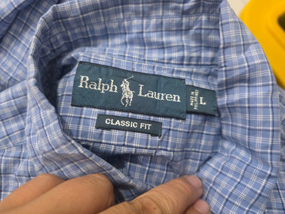Camisa Classic Fit Ralph Lauren Grande L Azul Cuadros (Usado)