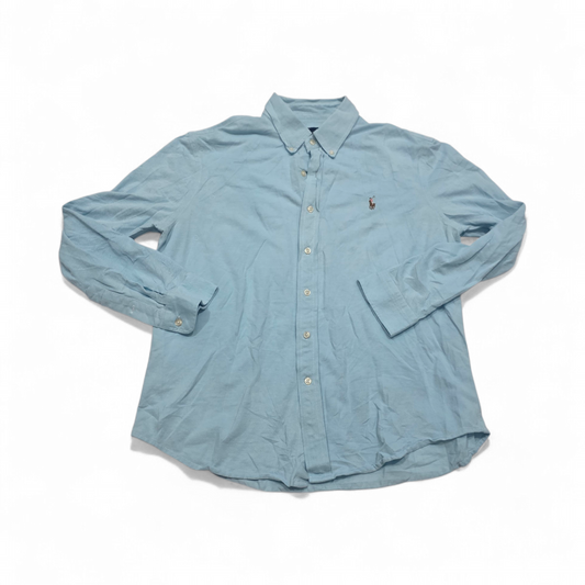 Camisa Ralph Lauren Knit Oxford Xl Azul Claro Pony Colores (Usado)
