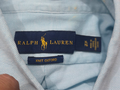 Camisa Ralph Lauren Knit Oxford Xl Azul Claro Pony Colores (Usado)