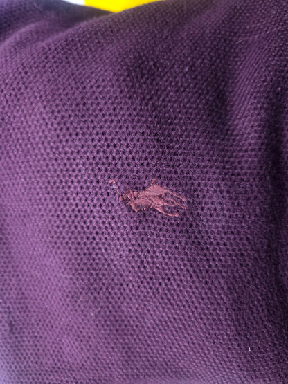 Sueter Ralph Lauren Xgrande Xl Vino Pony Vino Cierre Corto (Usado)