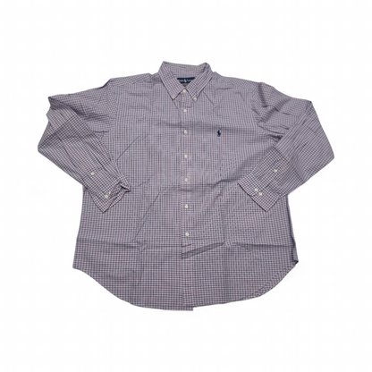 Camisa Ralph Lauren 2xl 18 36-37 Classic Fit Rosa Cuadro (Usado)