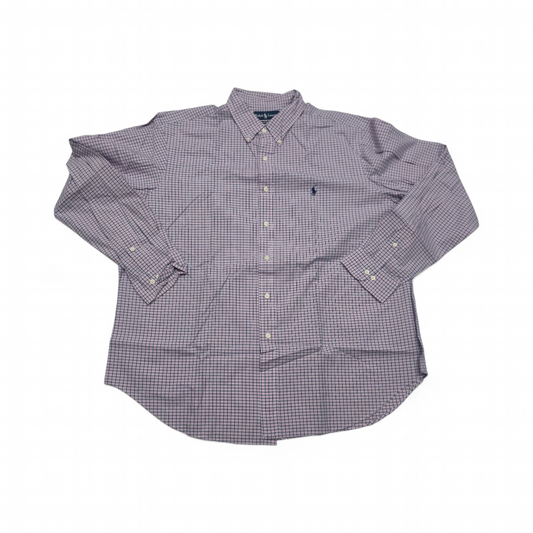 Camisa Ralph Lauren 2xl 18 36-37 Classic Fit Rosa Cuadro (Usado)