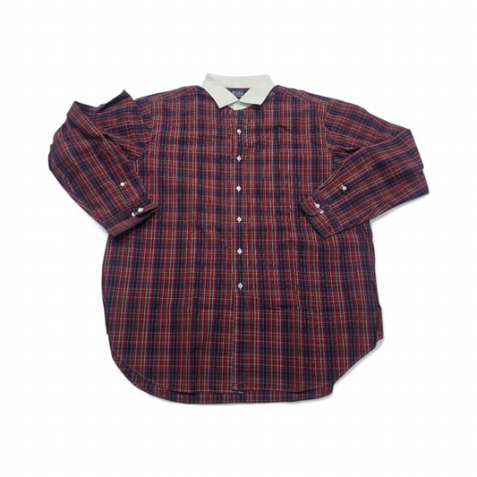 Camisa Ralph Lauren 2xl 18 Estate Classic Cuadro Rojo Azul (Usado)