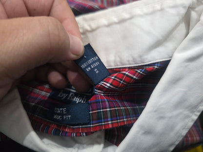 Camisa Ralph Lauren 2xl 18 Estate Classic Cuadro Rojo Azul (Usado)