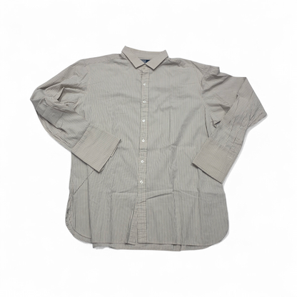 Camisa Ralph Lauren 2xl Cricket Beige Lineas (Usado)