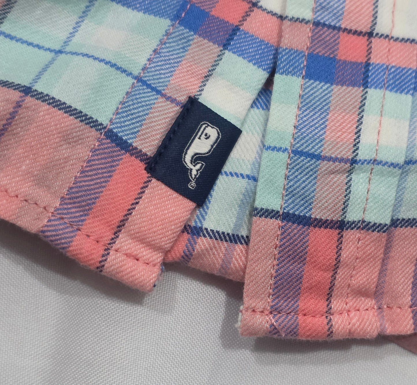 Camisa Vineyard Vines 2xl Cuadro Coral Franela (Usado)