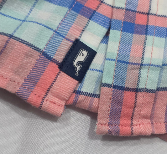 Camisa Vineyard Vines 2xl Cuadro Coral Franela (Usado)