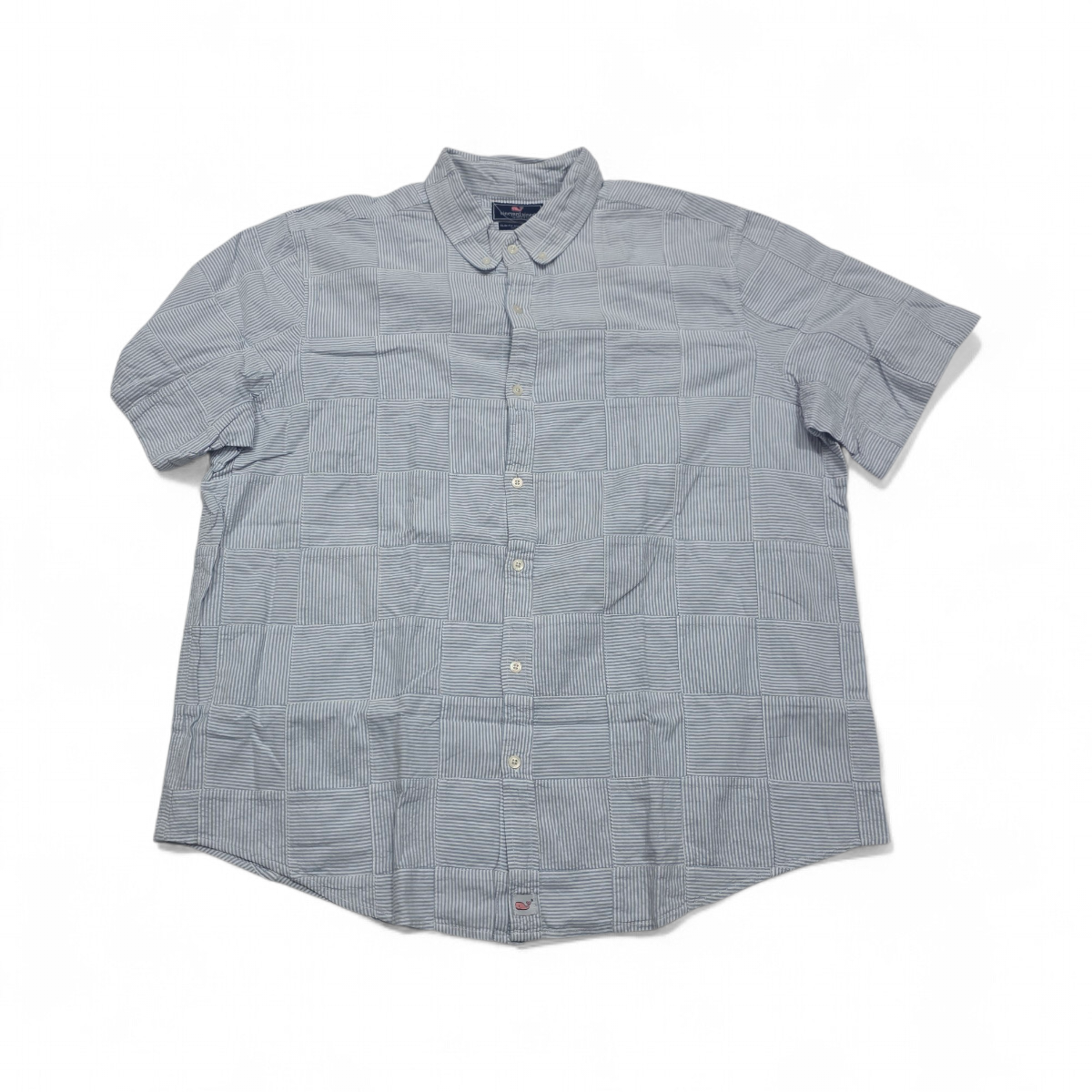 Camisa Vineyard Vines 2xl Slimfit Azul Claro Lineas (Usado)