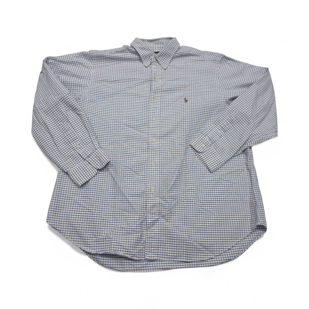 Camisa Ralph Lauren 2xl Classic Fit Cuadro Blanco Colores (Usado)