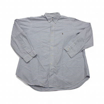 Camisa Ralph Lauren 2xl Classic Fit Cuadro Blanco Colores (Usado)