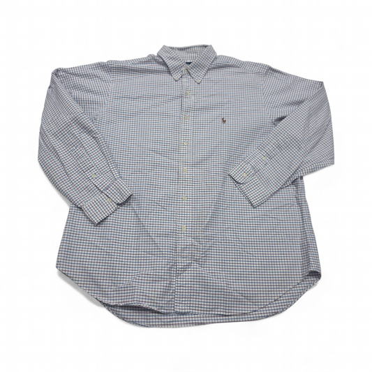 Camisa Ralph Lauren 2xl Classic Fit Cuadro Blanco Colores (Usado)