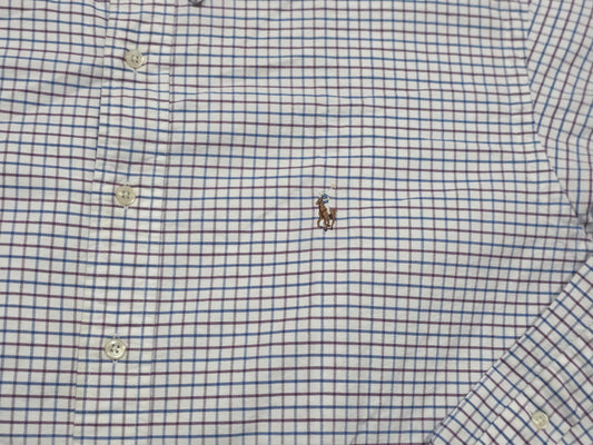 Camisa Ralph Lauren 2xl Classic Fit Cuadro Blanco Colores (Usado)