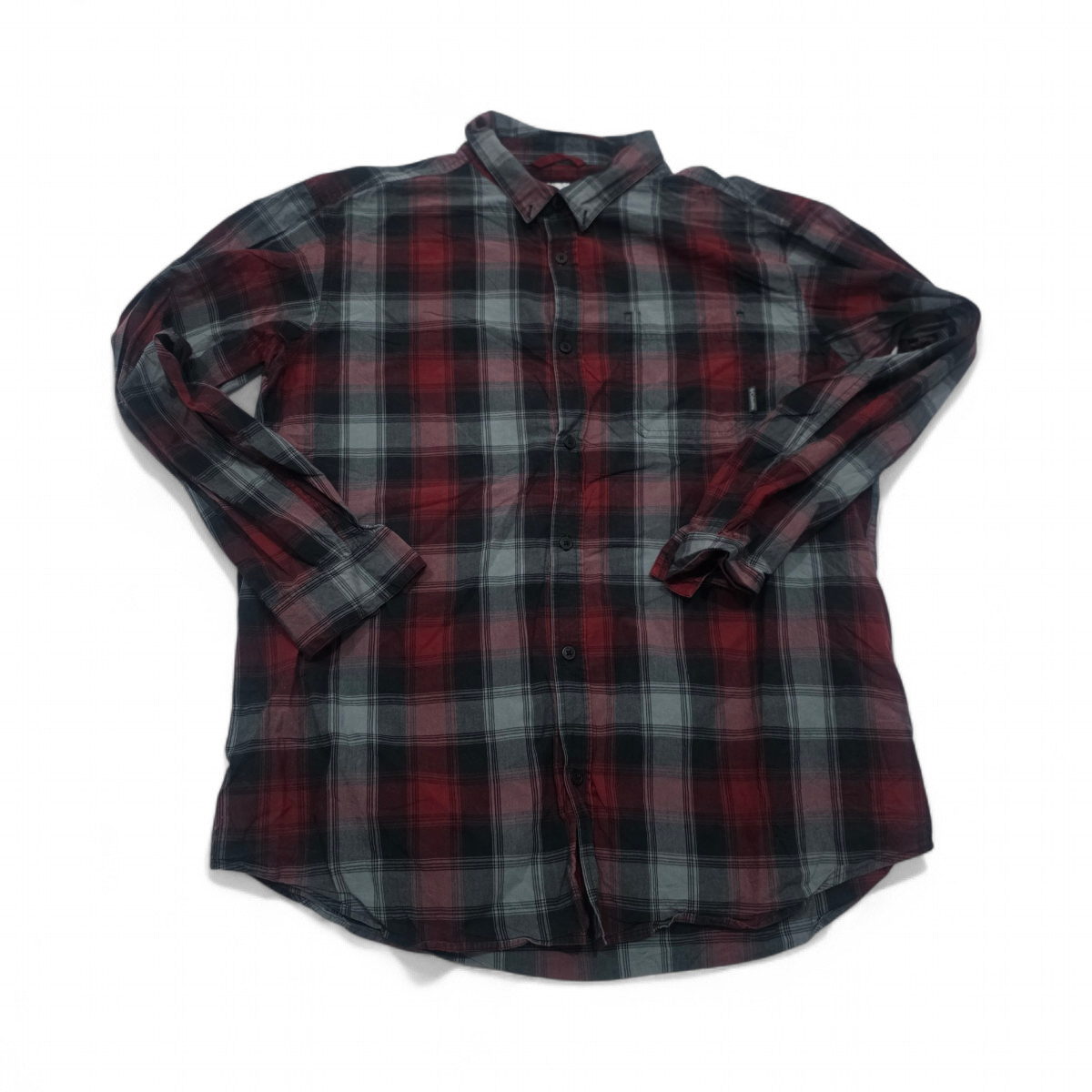 Camisa Columbia 2xl Cuadro Negro Y Rojo (Usado)