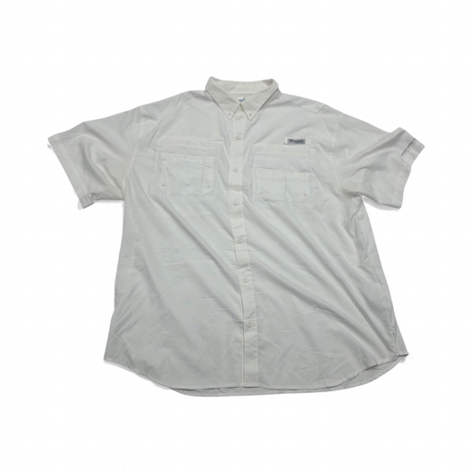 Camisa Columbia Pfg 2xl Blanca Manga Corta (Usado)