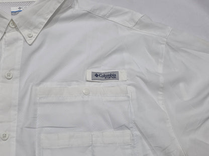 Camisa Columbia Pfg 2xl Blanca Manga Corta (Usado)