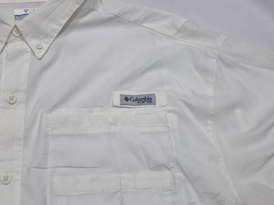 Camisa Columbia Pfg 2xl Blanca Manga Corta (Usado)