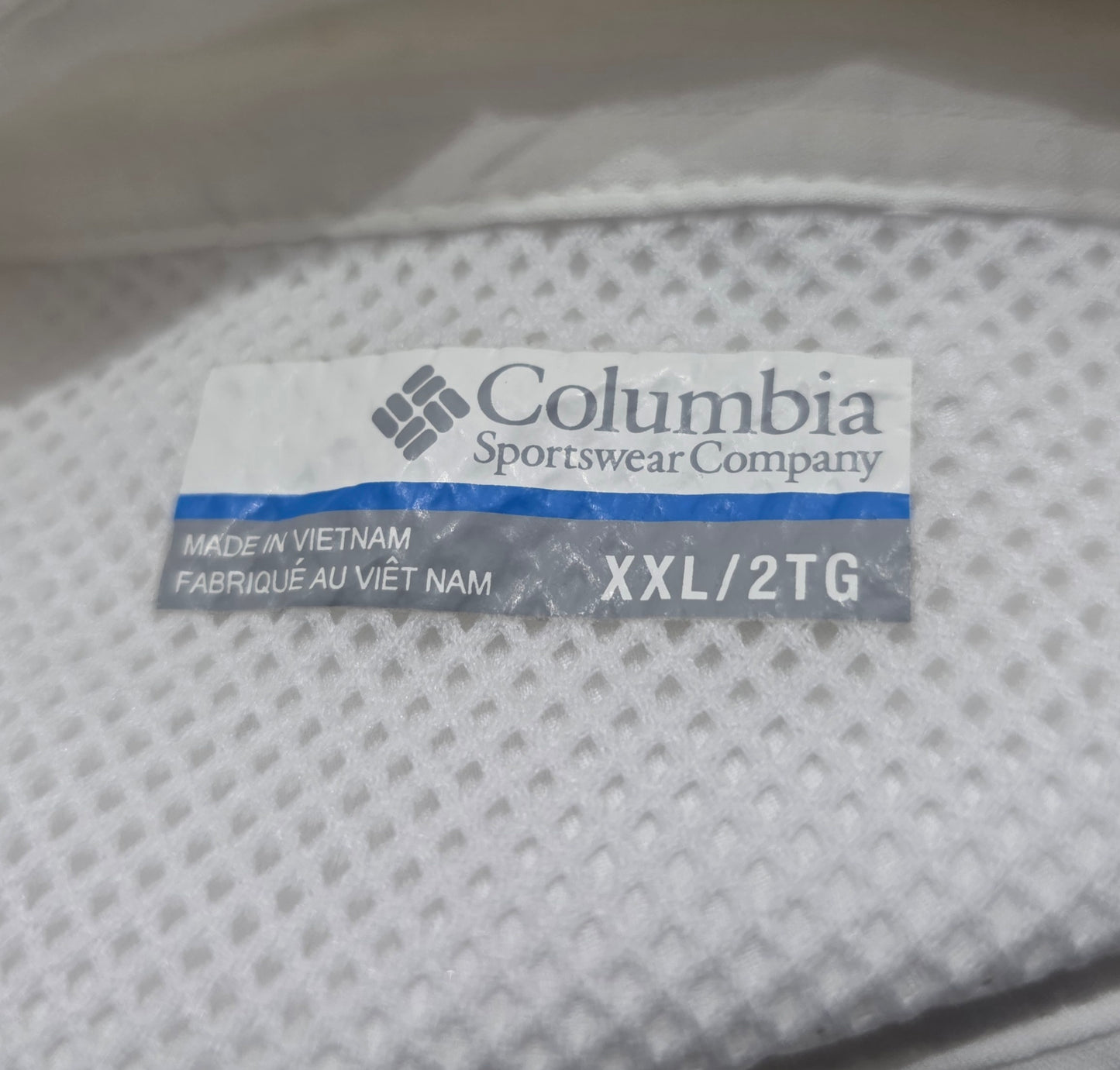 Camisa Columbia Pfg 2xl Blanca Manga Corta (Usado)