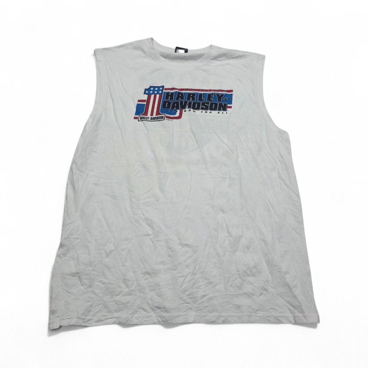 Playera Sin Mangas Harley Davidson 4xl Blanco (Usado)