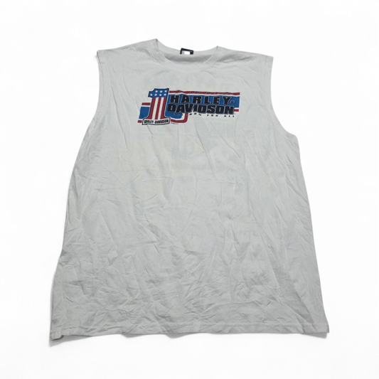 Playera Sin Mangas Harley Davidson 4xl Blanco (Usado)