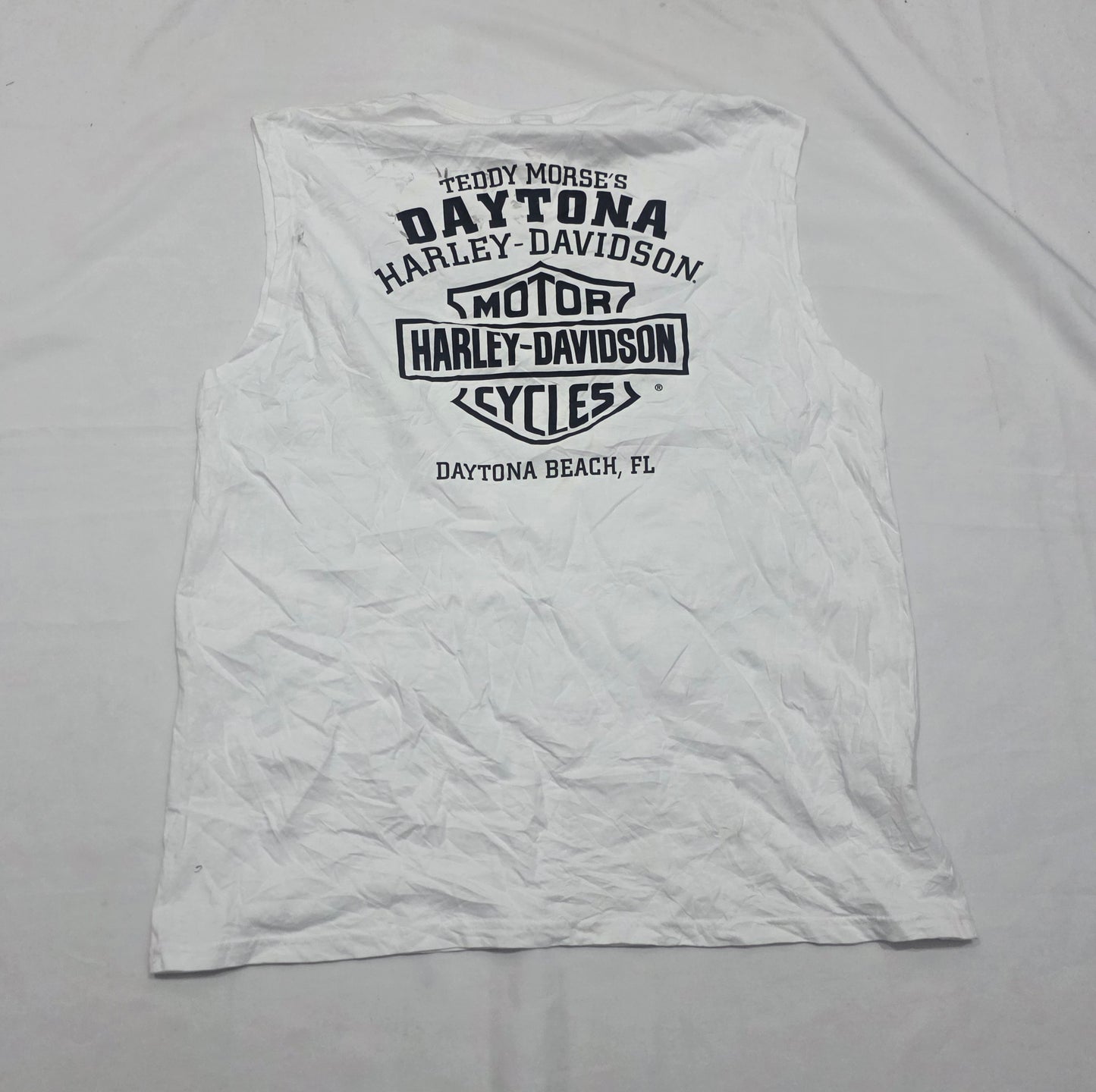 Playera Sin Mangas Harley Davidson 4xl Blanco (Usado)
