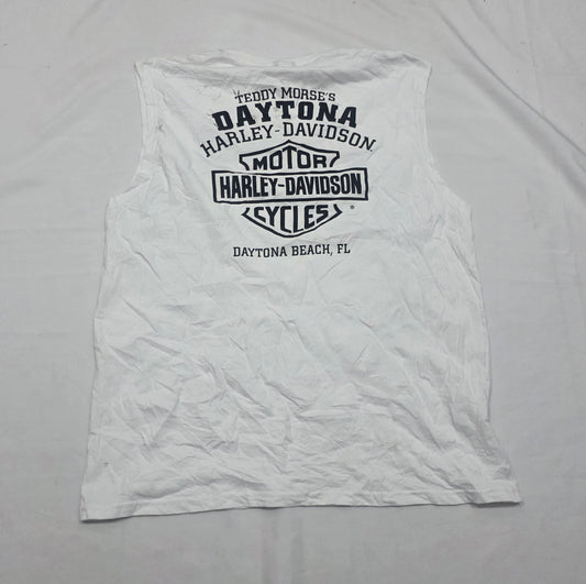 Playera Sin Mangas Harley Davidson 4xl Blanco (Usado)