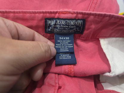 Pantalon Ralph Lauren 34x30 Recto Coral (Usado)