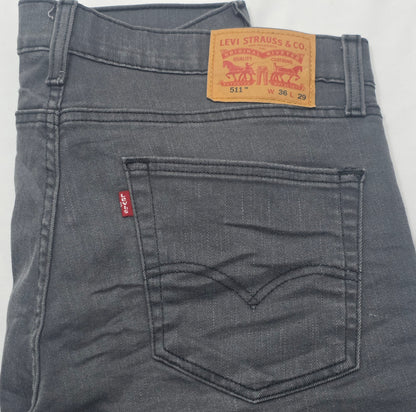 Pantalon Levis 511 36x29 Slimfit Gris (Usado)
