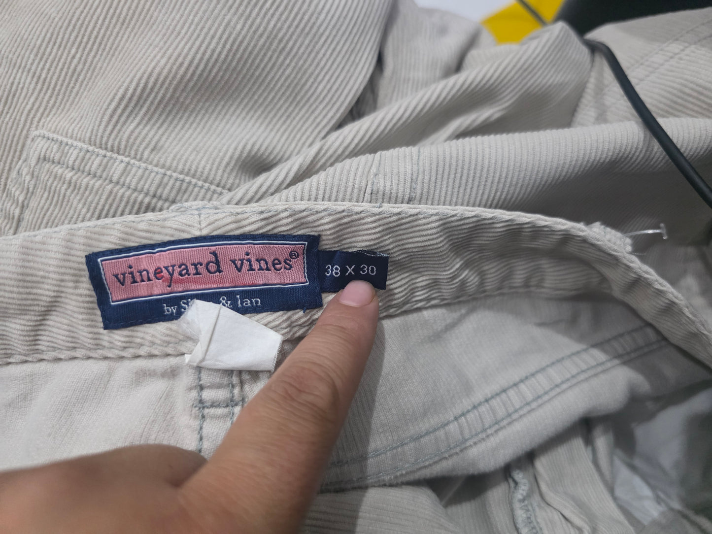 Pantalon Vineyard Vines 38x30 Beige Pana Recto (Usado)