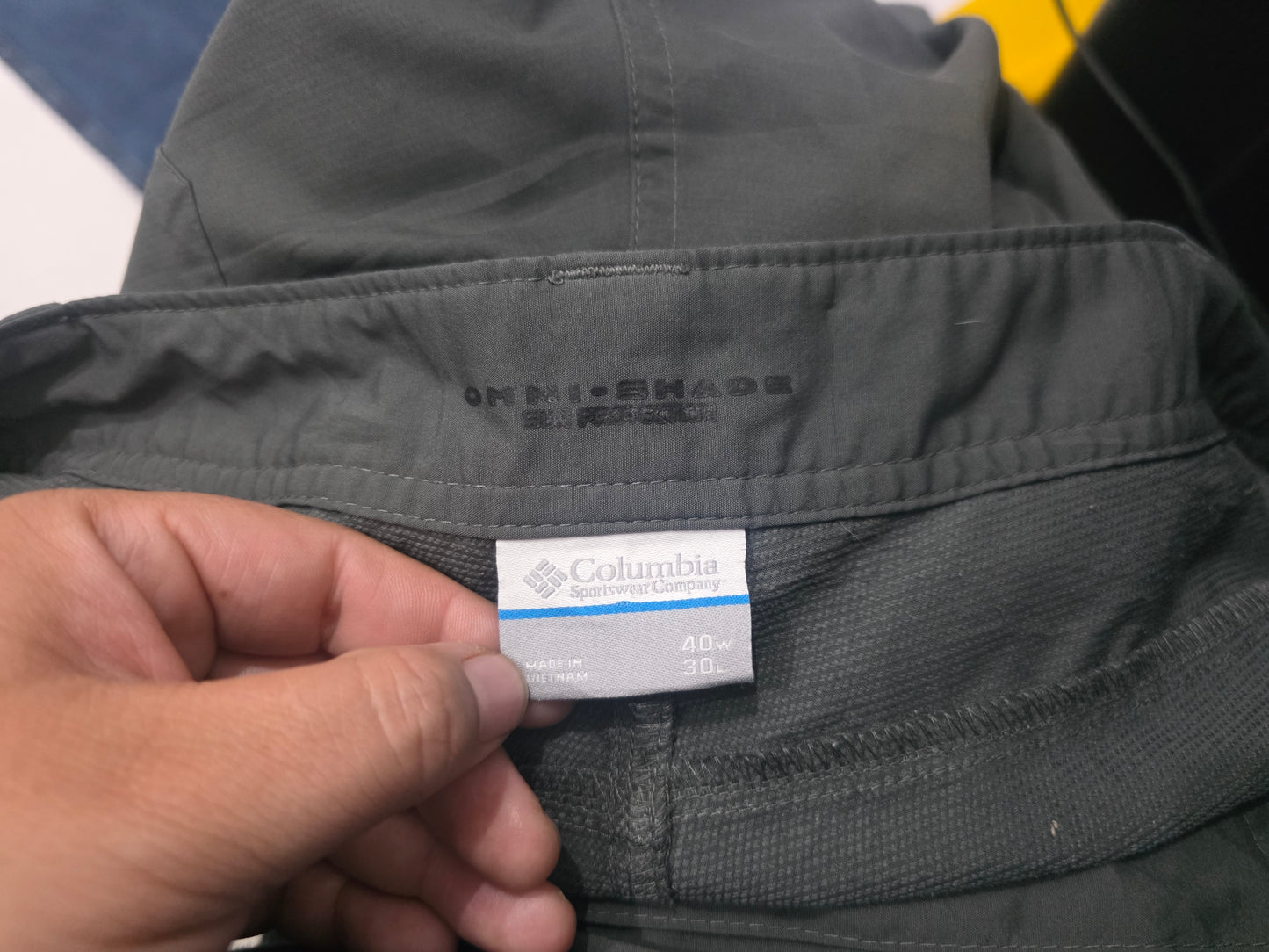 Pantalon Columbia 40x30 Omni Shade Gris Convertible (Usado)