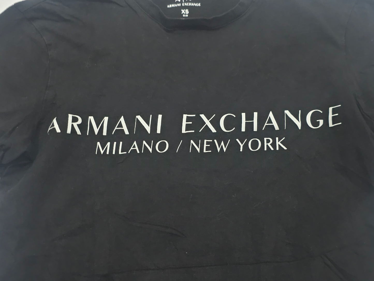 Playera Armani Exchange Xchico Xs Slimfit Negro (Usado)