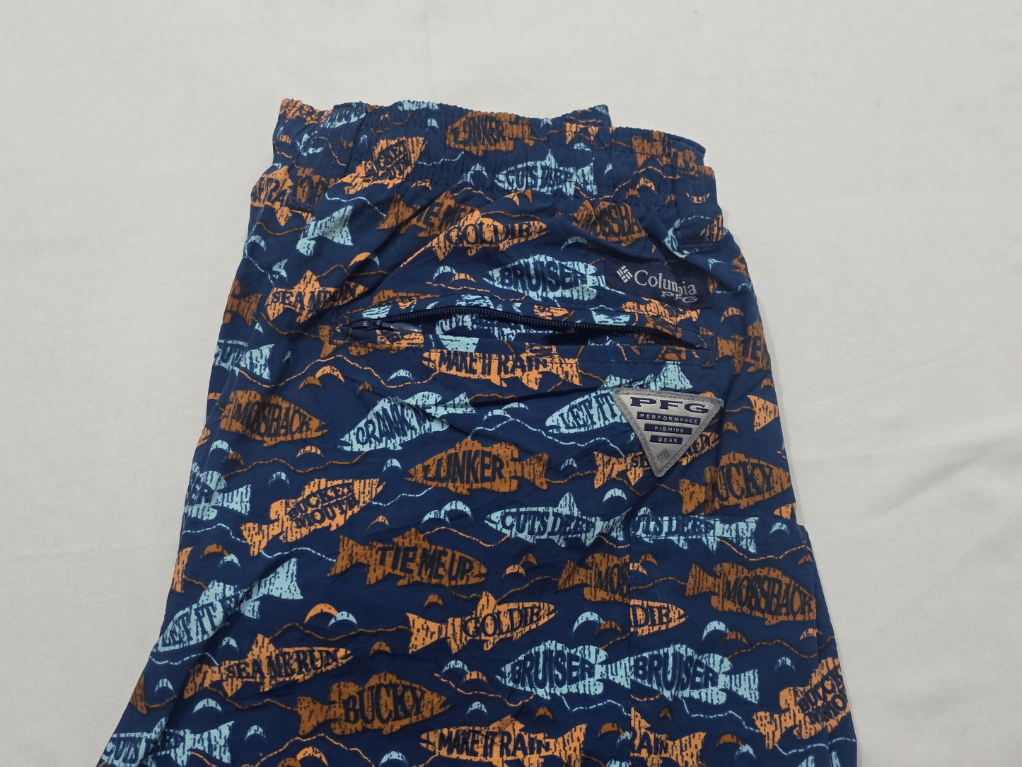 Bermuda Columbia Pfg Chico S Azul Peces (Usado)