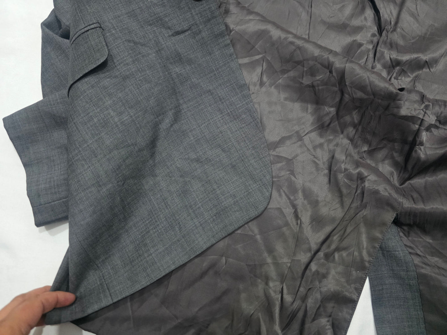 Saco Ralph Lauren 42l Gris Oscuro (Usado)