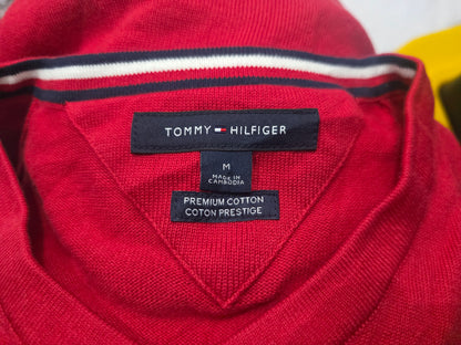 Sueter Tommy Hilfiger Mediana M Rojo Algodon Premium (Usado)