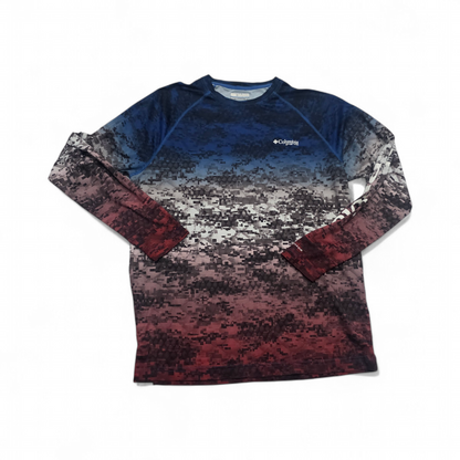 Playera Manga Larga Columbia Pfg Mediana M Azul Rojo Blanco (Usado)