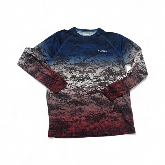 Playera Manga Larga Columbia Pfg Mediana M Azul Rojo Blanco (Usado)