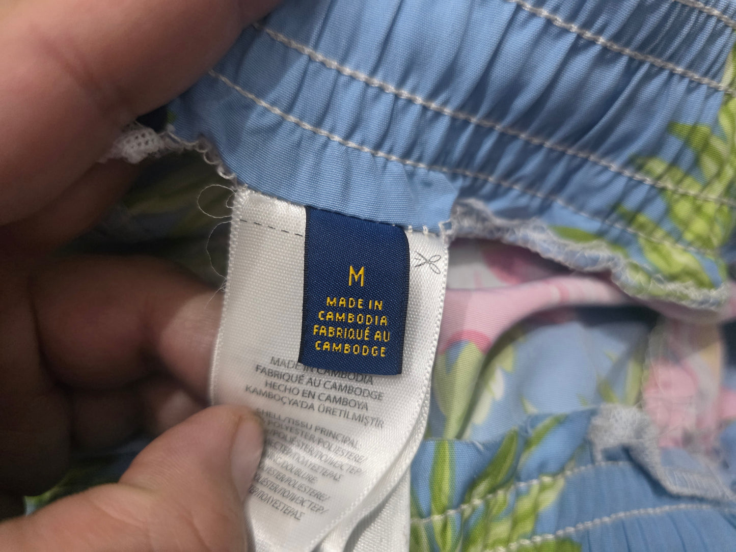 Bermuda Ralph Lauren Mediana M Azul Floreado (Usado)