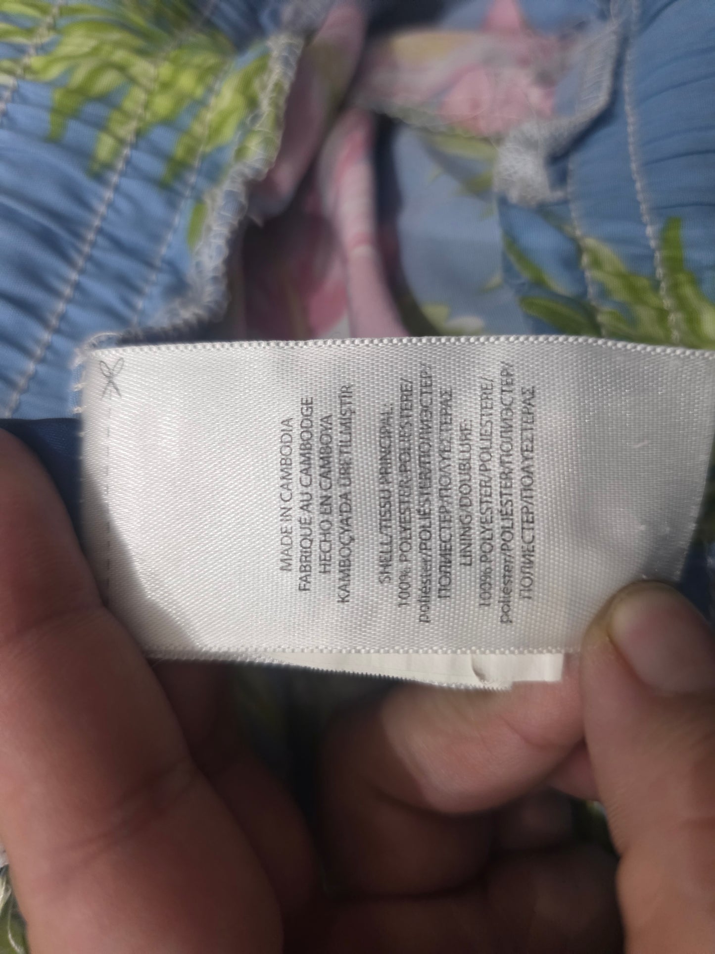Bermuda Ralph Lauren Mediana M Azul Floreado (Usado)