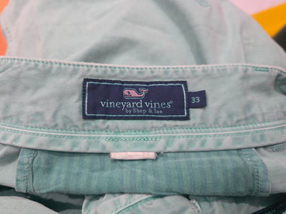 Bermuda Vineyard Vines Talla 33 Verde Deslavado (Usado)