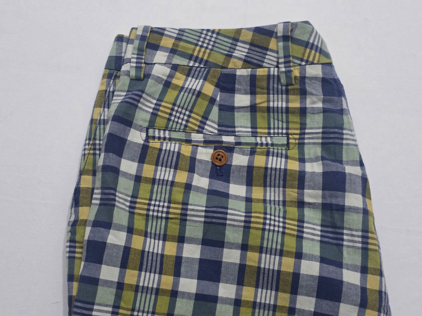 Bermuda Vineyard Vines Talla 33 Cuadro Azul Verde (Usado)