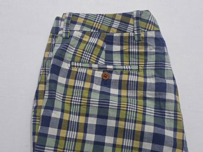 Bermuda Vineyard Vines Talla 33 Cuadro Azul Verde (Usado)