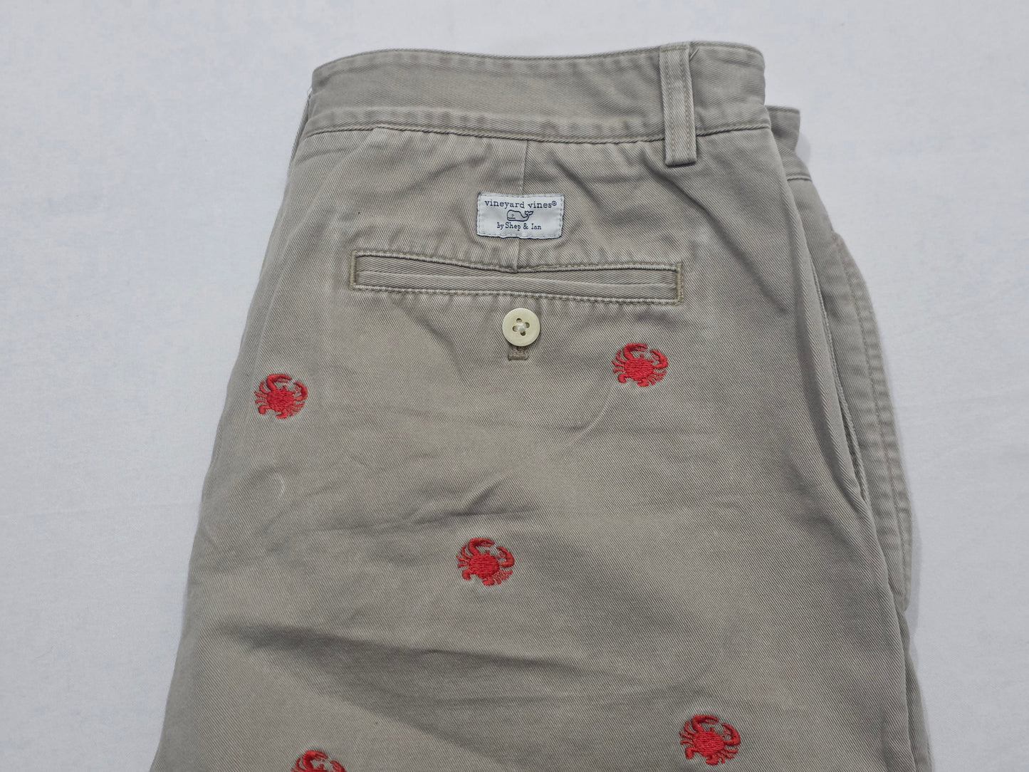 Bermuda Vineyard Vines Talla 33 Gris Cangrejo Club Short (Usado)