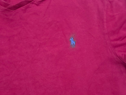 Playera Ralph Lauren Mediana M Rosa Pony Azul (Usado)