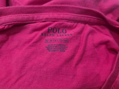 Playera Ralph Lauren Mediana M Rosa Pony Azul (Usado)