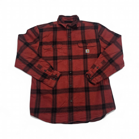 Camisa Carhartt Mediana M Loose Fit Cuadro Rojo Franela (Usado)