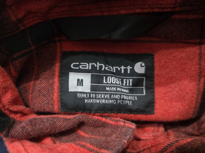 Camisa Carhartt Mediana M Loose Fit Cuadro Rojo Franela (Usado)
