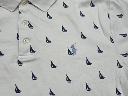 Playera Ralph Lauren Mediana M Custom Slimfit Blanca Veleros (Usado)