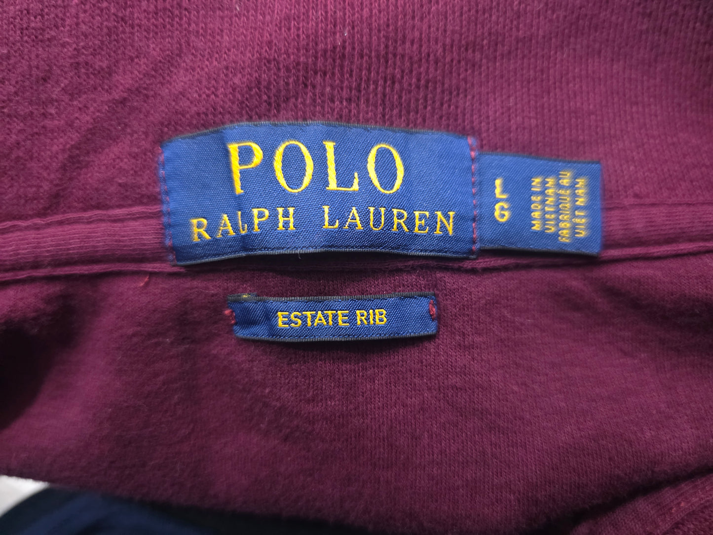 Sueter Ralph Lauren Grande L Vino Estate Rib Pony Colores (Usado)